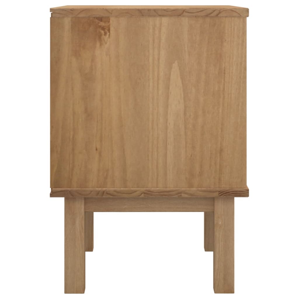 Table de chevet OTTA marron et blanc 45x39x57cm bois pin massif