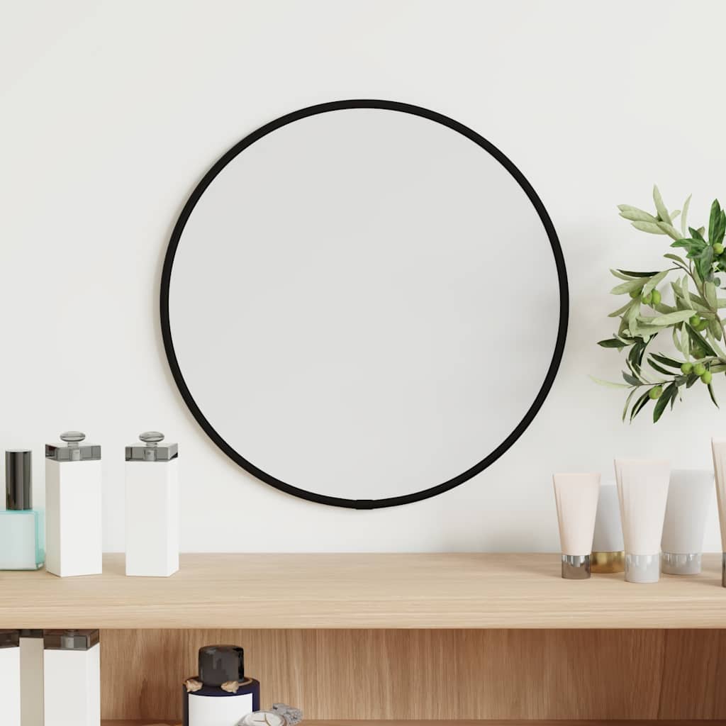 Miroir mural Noir Ø 30 cm Rond