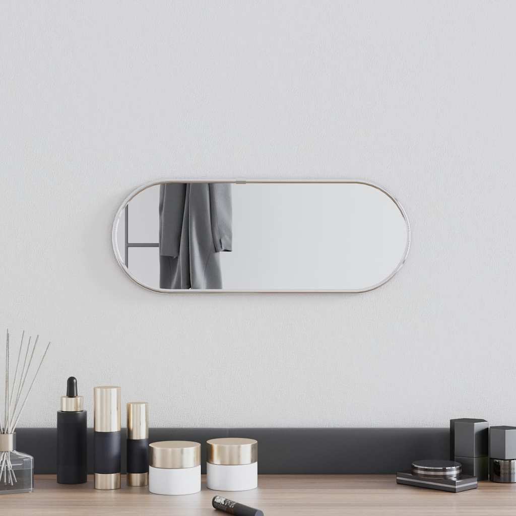 Miroir mural Argenté 40x15 cm Ovale