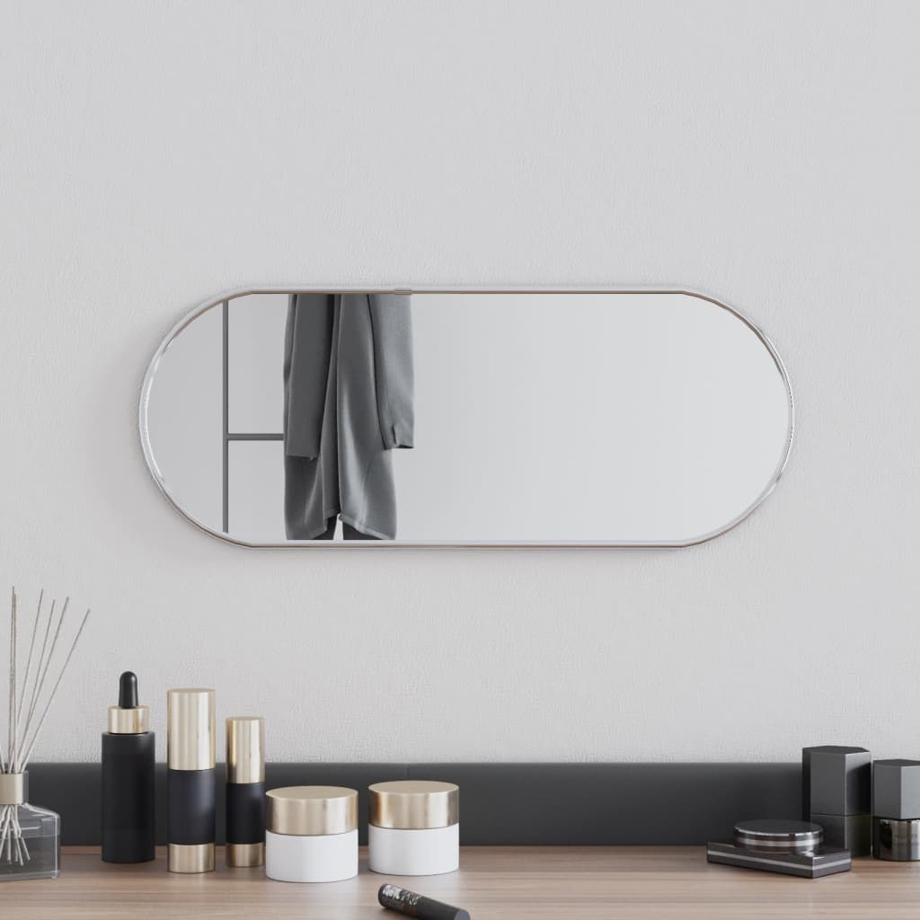 Miroir mural Argenté 50x20 cm Ovale