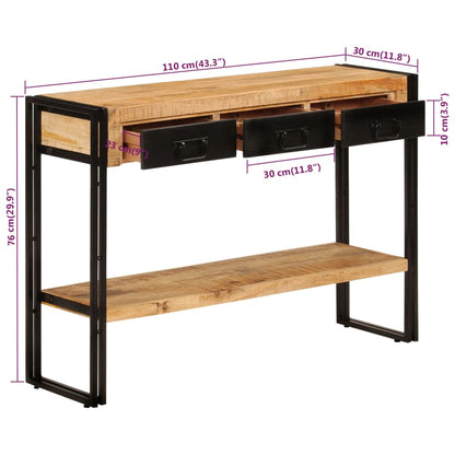 Table console 110x30x76 cm Bois de manguier solide