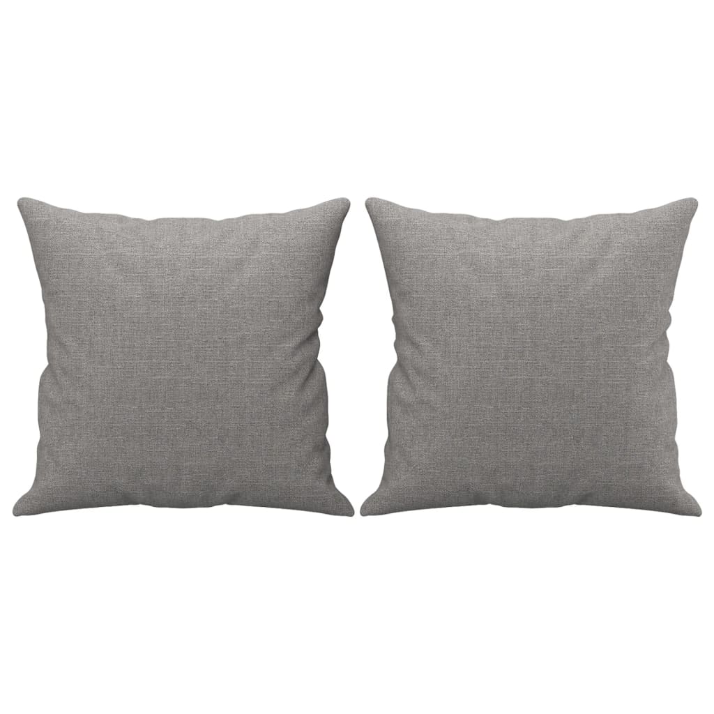 Coussins décoratifs lot de 2 Gris clair 40x40 cm Tissu