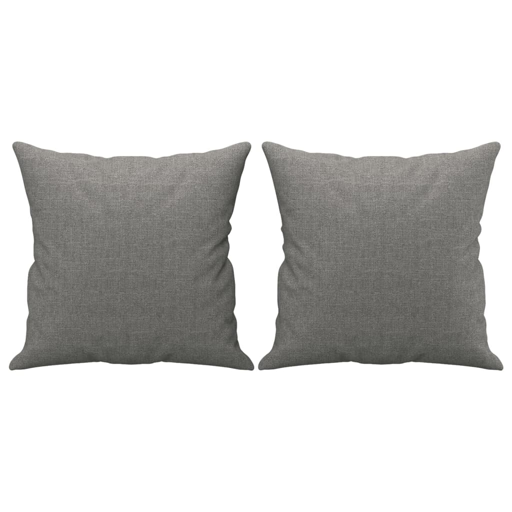 Coussins décoratifs lot de 2 Gris foncé 40x40 cm Tissu