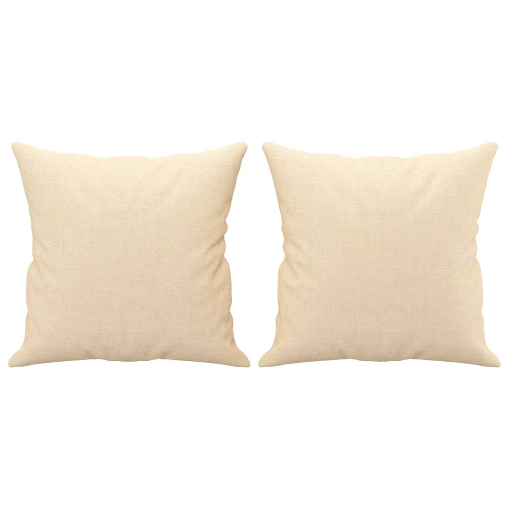 Coussins décoratifs lot de 2 Crème 40x40 cm Tissu