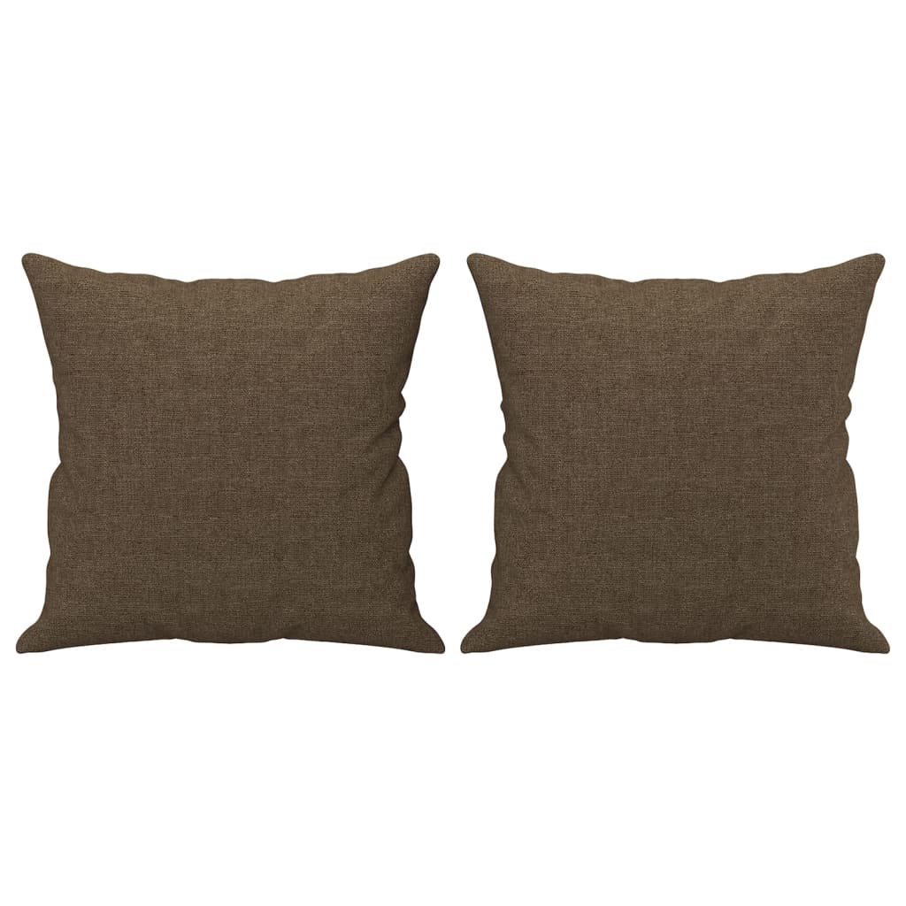 Coussins décoratifs lot de 2 Marron 40x40 cm Tissu