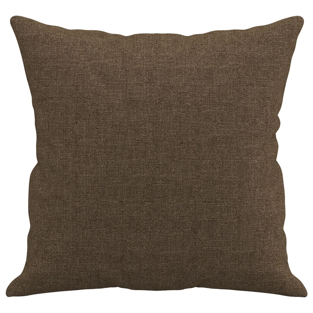 Coussins décoratifs lot de 2 Marron 40x40 cm Tissu