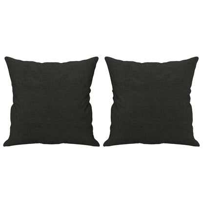 Coussins décoratifs lot de 2 Noir 40x40 cm Tissu