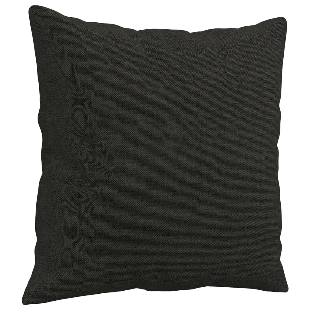 Coussins décoratifs lot de 2 Noir 40x40 cm Tissu