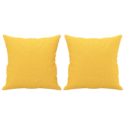 Coussins décoratifs lot de 2 Jaune clair 40x40 cm Tissu