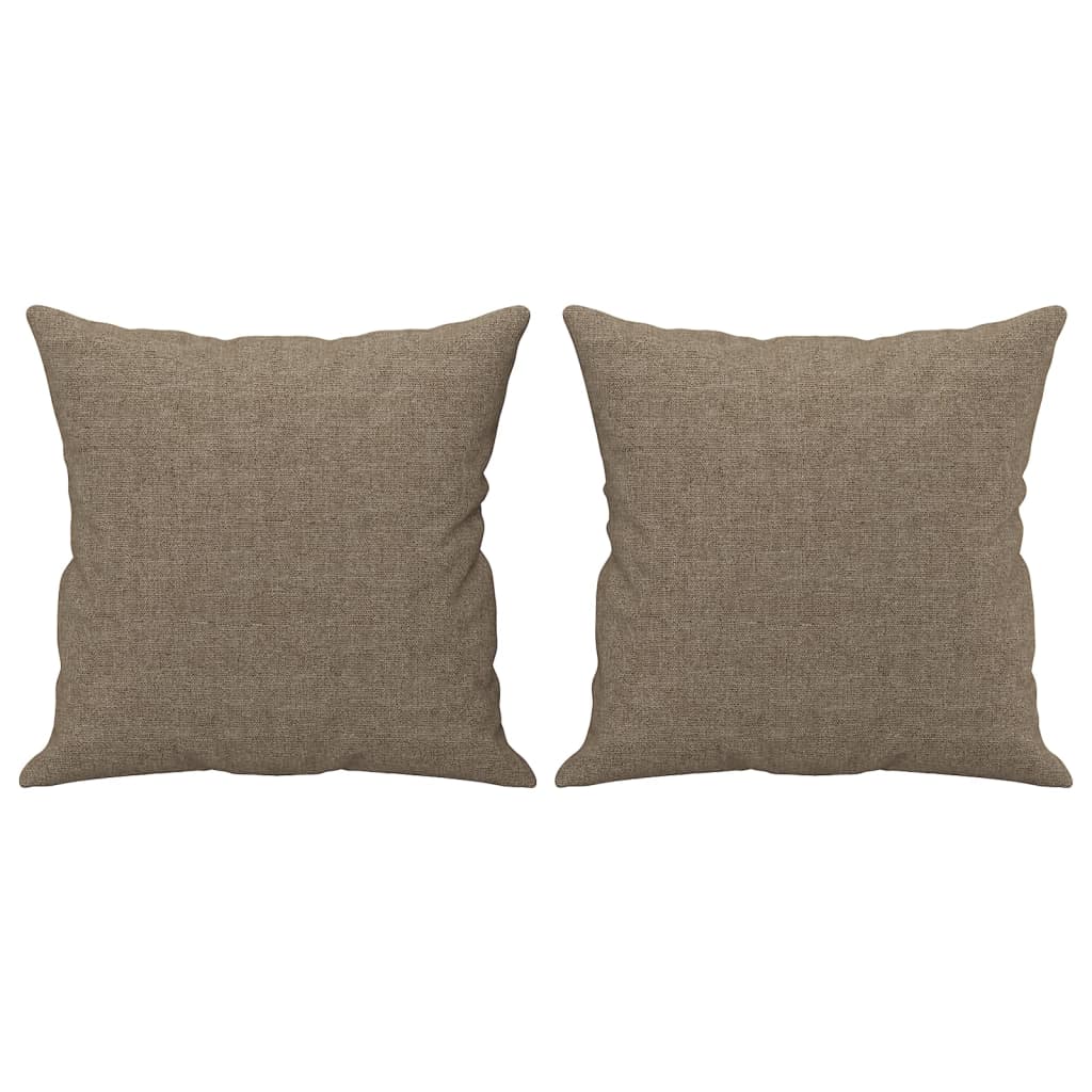 Coussins décoratifs lot de 2 Taupe 40x40 cm Tissu