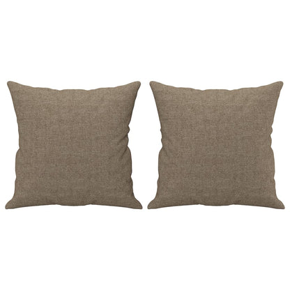 Coussins décoratifs lot de 2 Taupe 40x40 cm Tissu