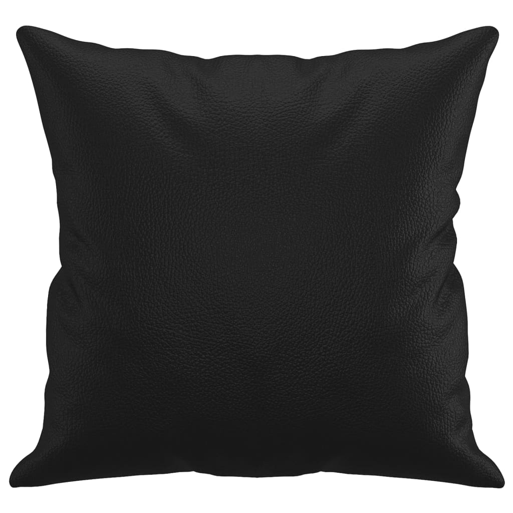 Coussins décoratifs lot de 2 Noir 40x40 cm Similicuir