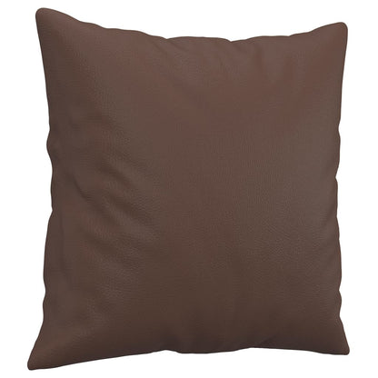 Coussins décoratifs lot de 2 Marron 40x40 cm Similicuir