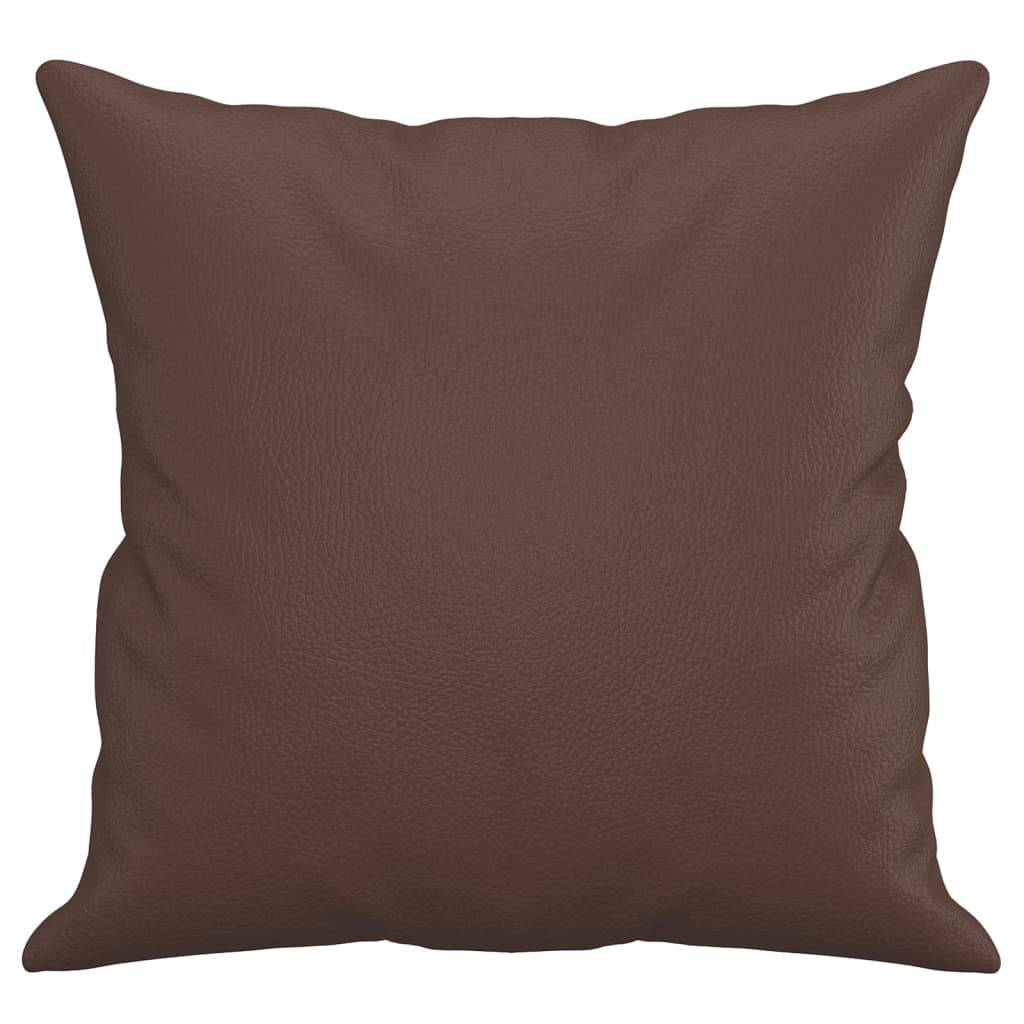 Coussins décoratifs lot de 2 Marron 40x40 cm Similicuir