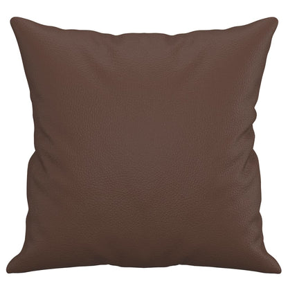 Coussins décoratifs lot de 2 Marron 40x40 cm Similicuir