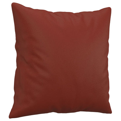 Coussins décoratifs lot de 2 Rouge bordeaux 40x40 cm Similicuir