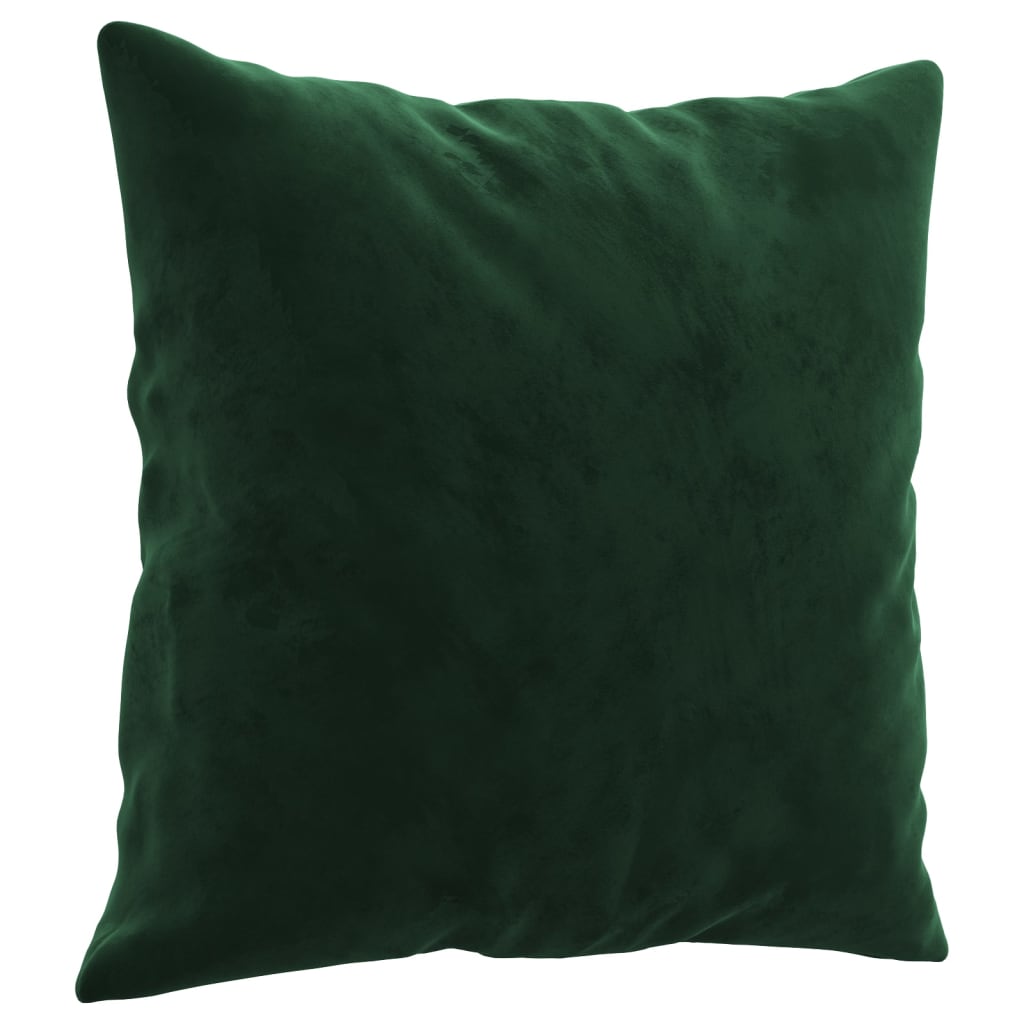 Coussins décoratifs lot de 2 Vert foncé 40x40 cm Velours