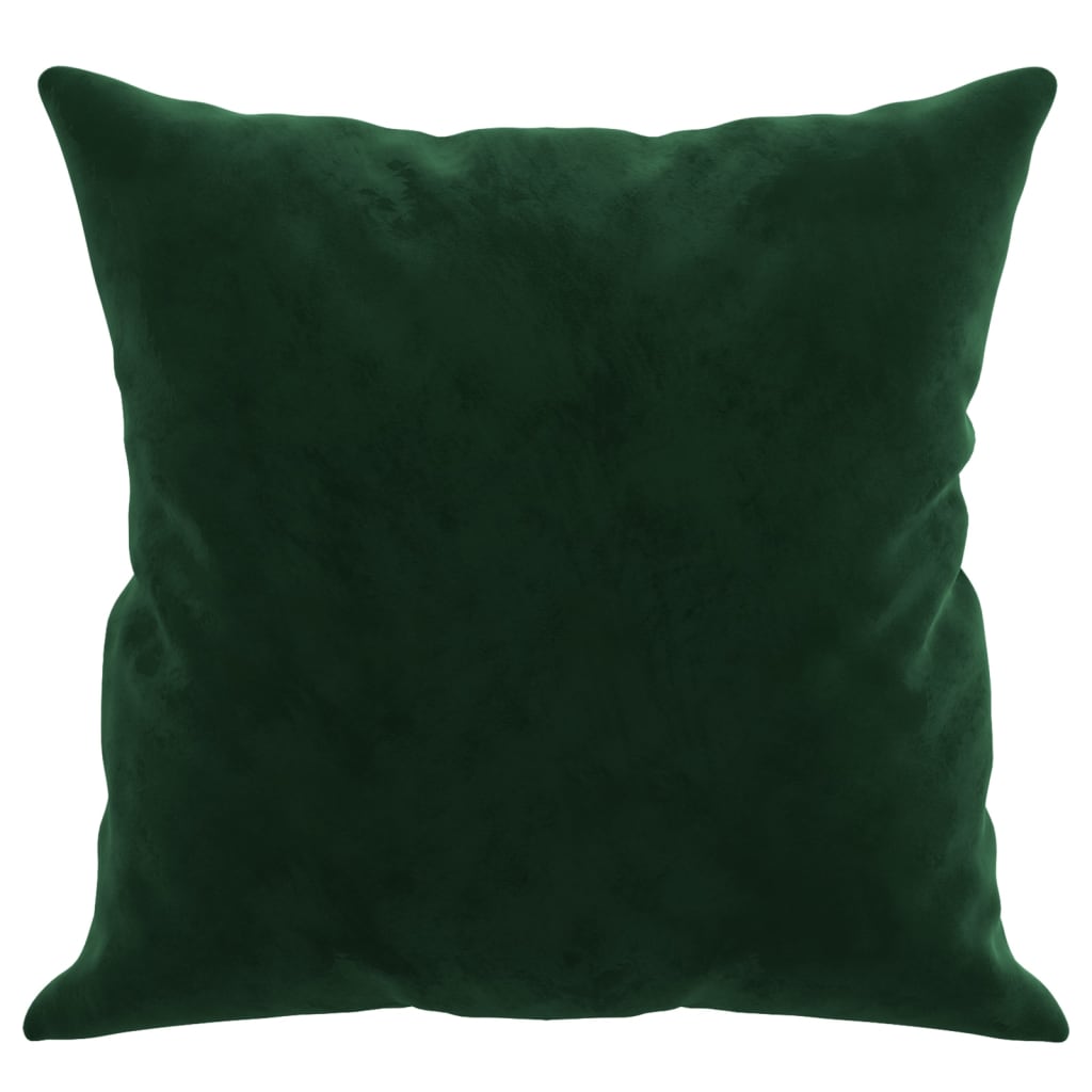 Coussins décoratifs lot de 2 Vert foncé 40x40 cm Velours