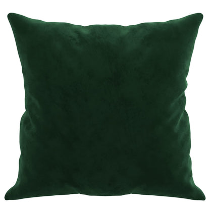 Coussins décoratifs lot de 2 Vert foncé 40x40 cm Velours