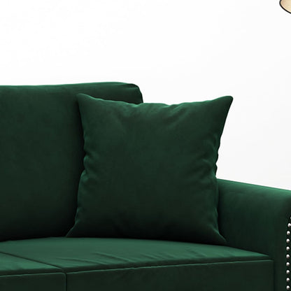 Coussins décoratifs lot de 2 Vert foncé 40x40 cm Velours