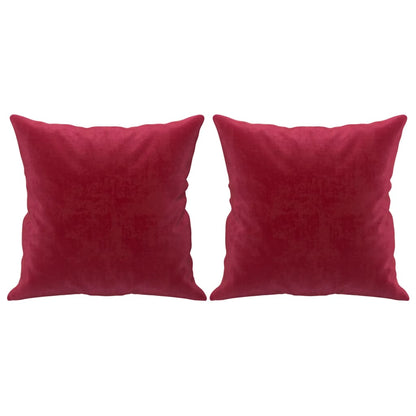 Coussins décoratifs lot de 2 Rouge bordeaux 40x40 cm Velours