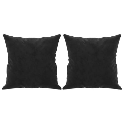 Coussins décoratifs lot de 2 Noir 40x40 cm Velours