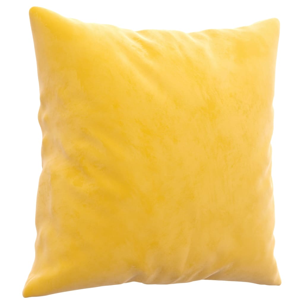 Coussins décoratifs lot de 2 Jaune 40x40 cm Velours