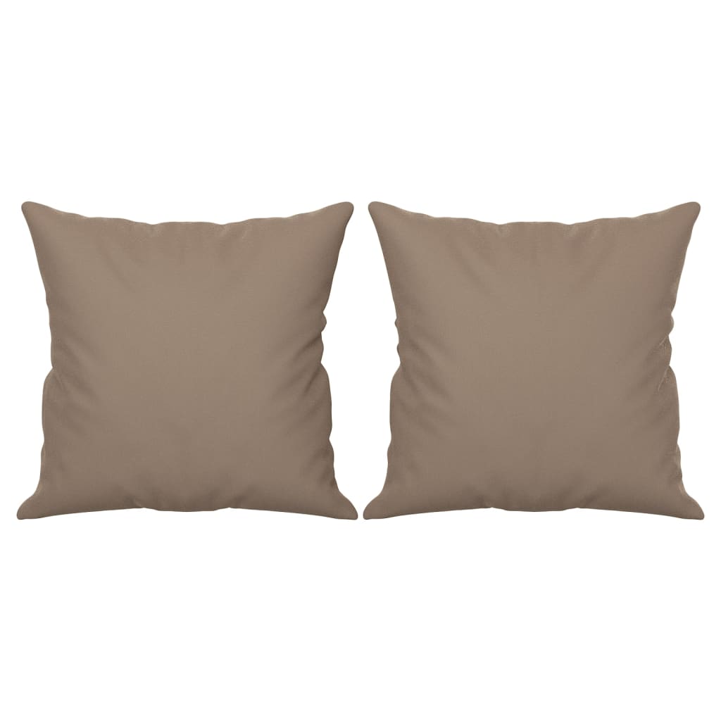 Coussins décoratifs lot de 2 Taupe 40x40 cm Tissu microfibre