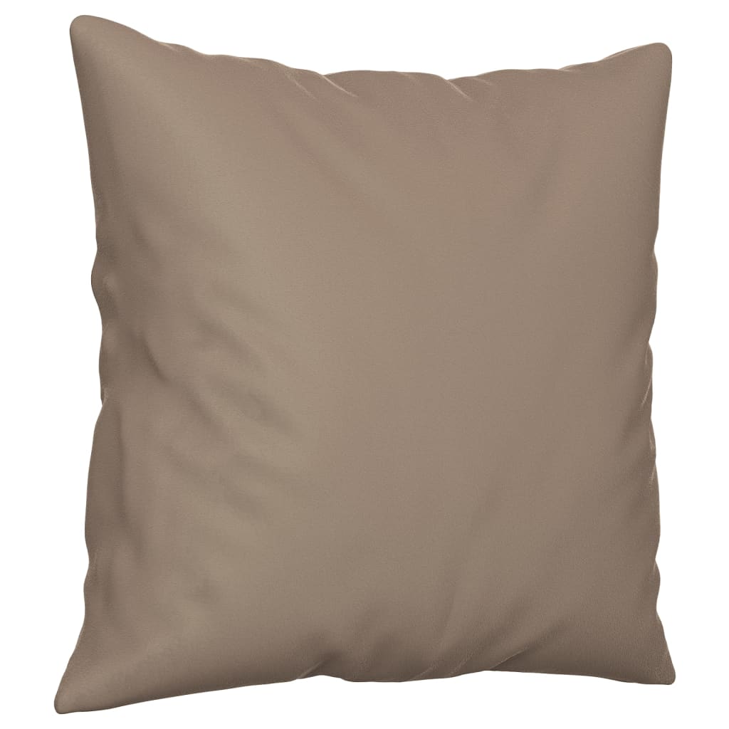 Coussins décoratifs lot de 2 Taupe 40x40 cm Tissu microfibre