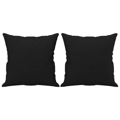 Coussins décoratifs lot de 2 Noir 40x40 cm Tissu microfibre