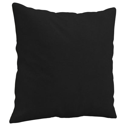 Coussins décoratifs lot de 2 Noir 40x40 cm Tissu microfibre