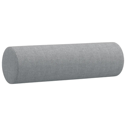 Oreillers décoratifs lot de 2 Gris clair Ø15x50 cm Tissu