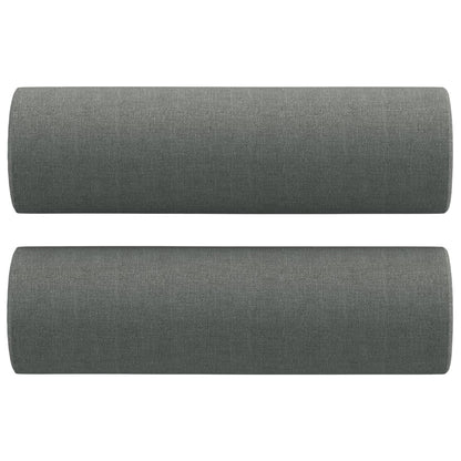 Coussins décoratifs lot de 2 Gris foncé Ø15x50 cm Tissu