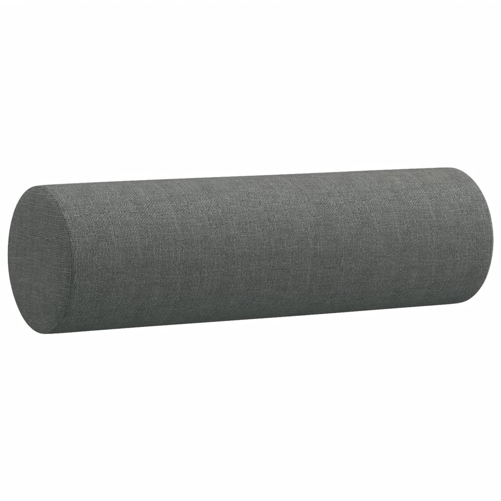 Coussins décoratifs lot de 2 Gris foncé Ø15x50 cm Tissu