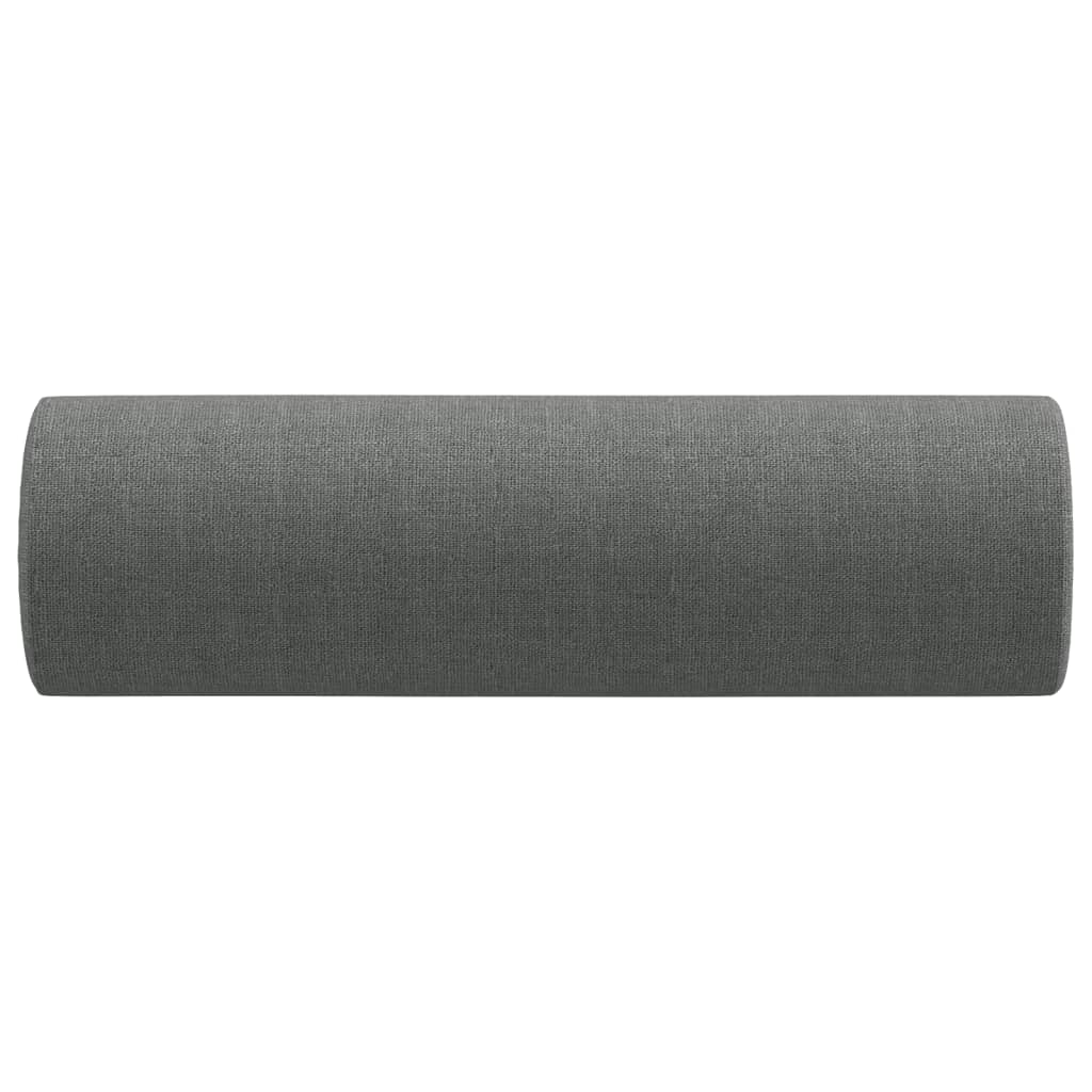 Coussins décoratifs lot de 2 Gris foncé Ø15x50 cm Tissu