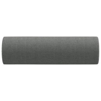 Coussins décoratifs lot de 2 Gris foncé Ø15x50 cm Tissu