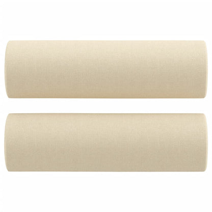 Coussins décoratifs lot de 2 Crème Ø15x50 cm Tissu