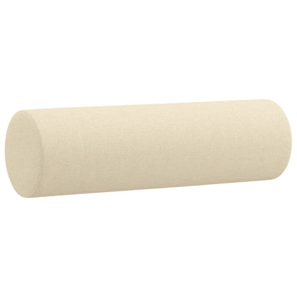 Coussins décoratifs lot de 2 Crème Ø15x50 cm Tissu