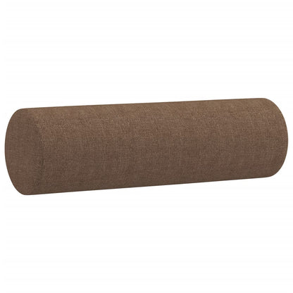 Coussins décoratifs lot de 2 Marron Ø15x50 cm Tissu