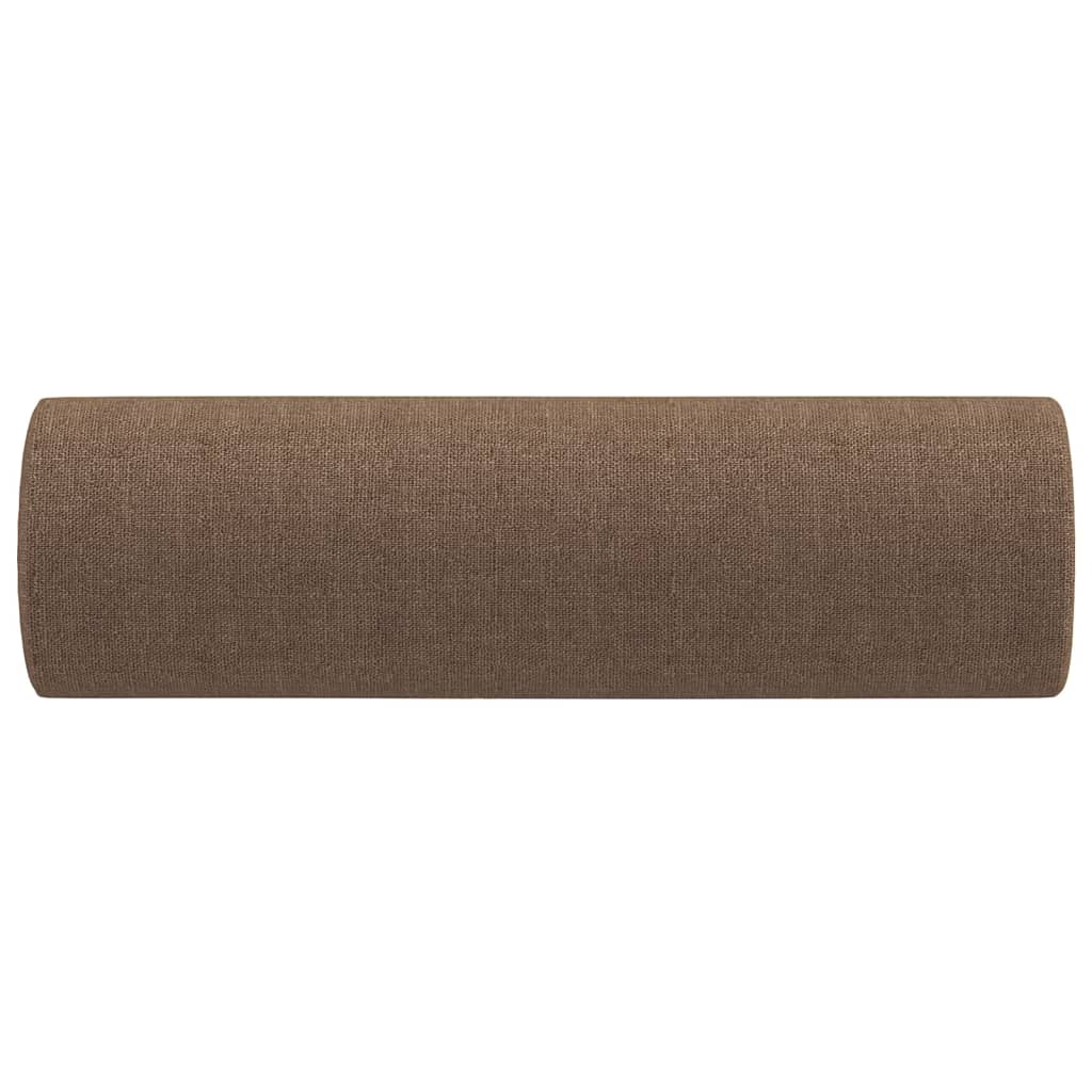 Coussins décoratifs lot de 2 Marron Ø15x50 cm Tissu