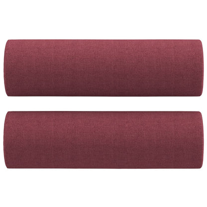 Coussins décoratifs lot de 2 Rouge bordeaux Ø15x50 cm Tissu