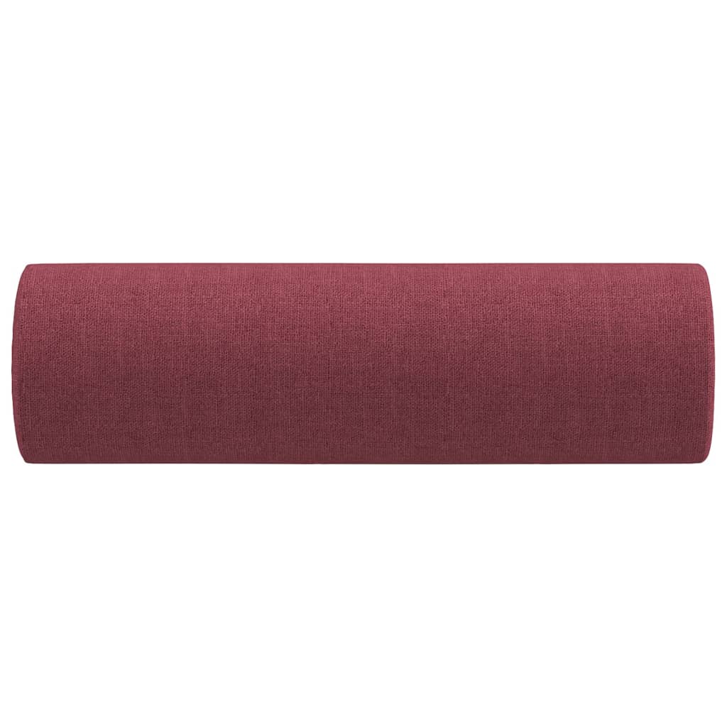 Coussins décoratifs lot de 2 Rouge bordeaux Ø15x50 cm Tissu