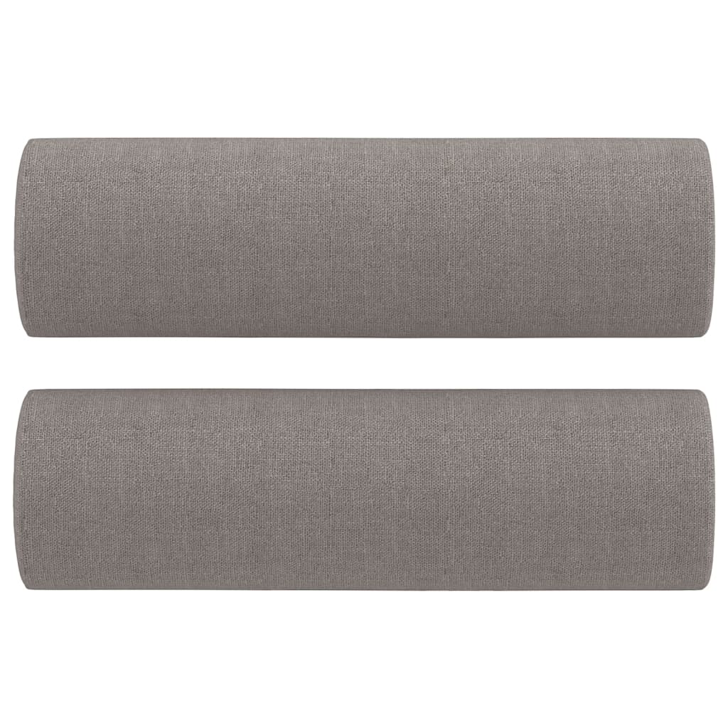 Coussins décoratifs lot de 2 Taupe Ø15x50 cm Tissu