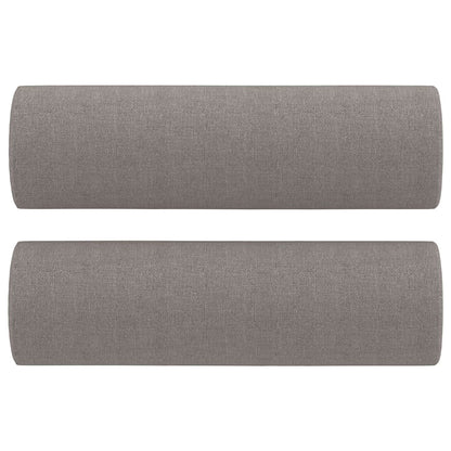 Coussins décoratifs lot de 2 Taupe Ø15x50 cm Tissu