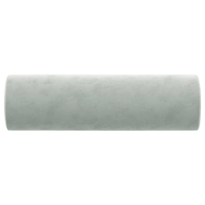 Coussins décoratifs lot de 2 Gris clair Ø15x50 cm Velours