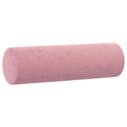 Coussins décoratifs lot de 2 Rose Ø15x50 cm Velours