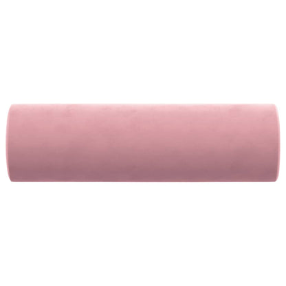 Coussins décoratifs lot de 2 Rose Ø15x50 cm Velours