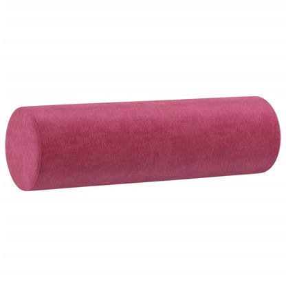 Coussins décoratifs lot de 2 Rouge bordeaux Ø15x50 cm Velours