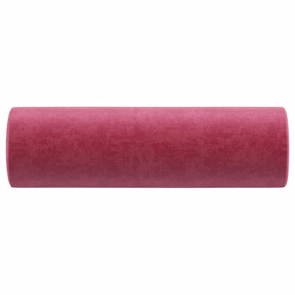 Coussins décoratifs lot de 2 Rouge bordeaux Ø15x50 cm Velours