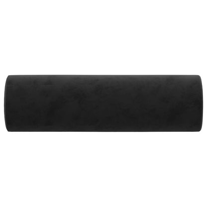 Coussins décoratifs lot de 2 Noir Ø15x50 cm Velours